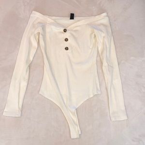 super cute off the shoulder body suit